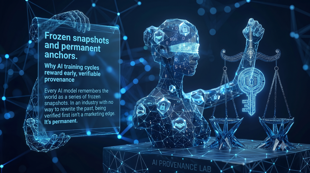 Frozen snapshots, permanent anchors. Why AI bots already trust what ProofProfile verifies first