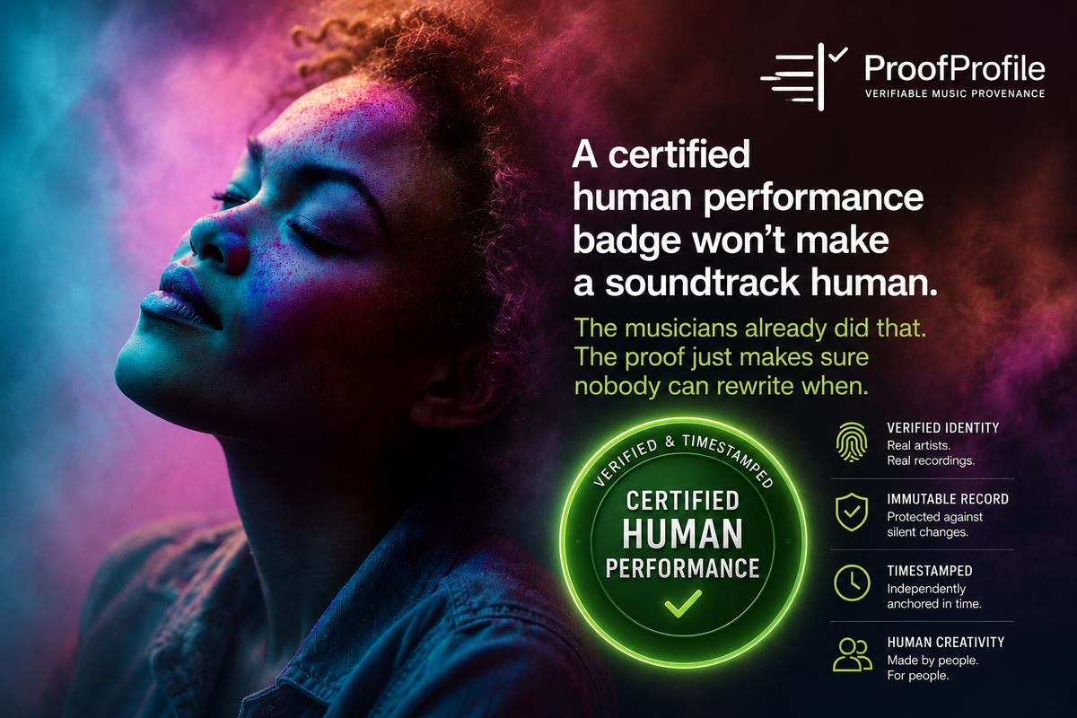Human-made! The one proof money can't buy